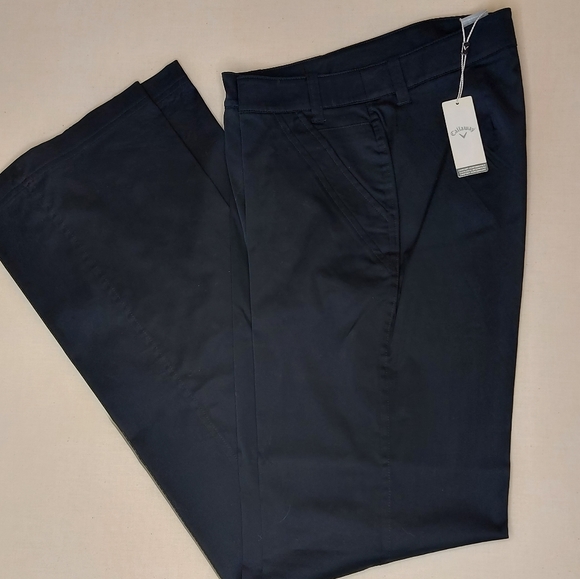 NWT Callaway Women's Black Sateen Golf Pants Size Small to Medium - Picture 3 of 7